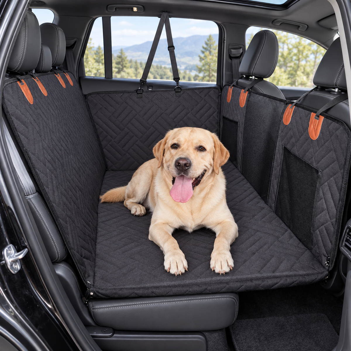 Hard Bottom Car Seat Cover for Dogs