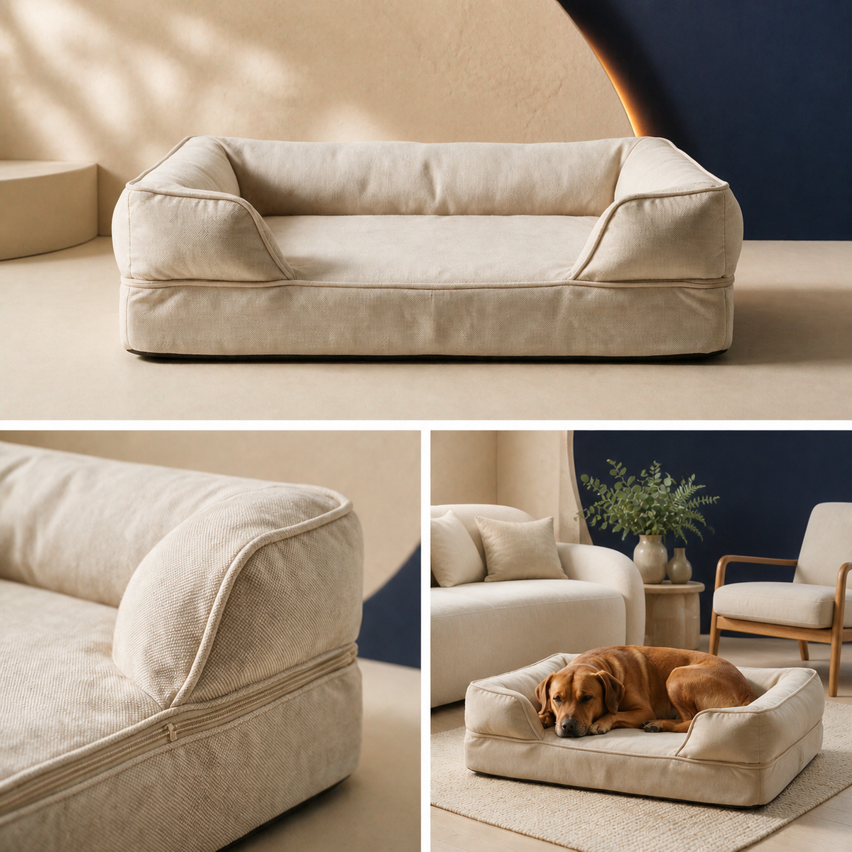 CloudNest Bolster Dog Bed — product image 03
