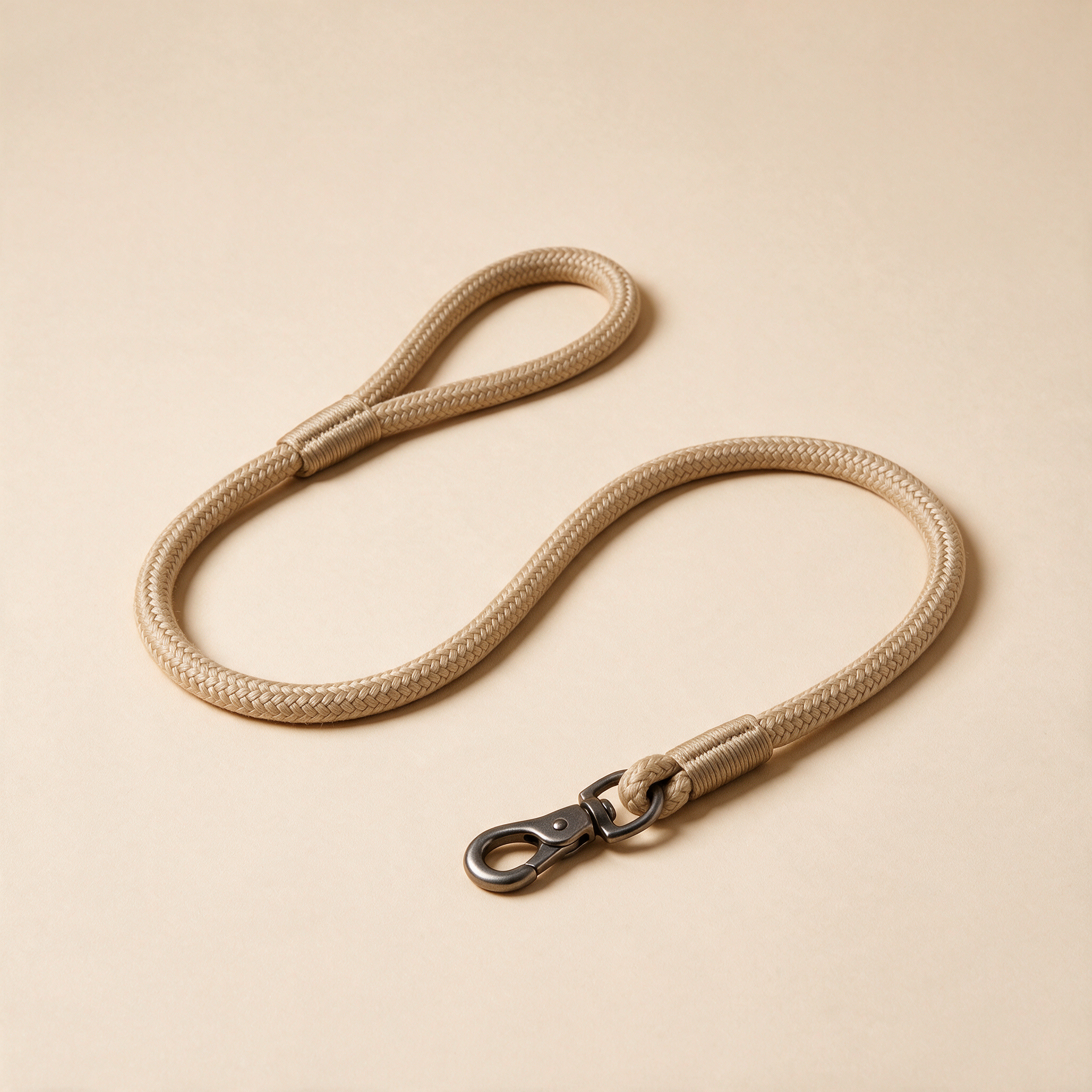 Everyday Rope-Style Dog Leash in Sandstone