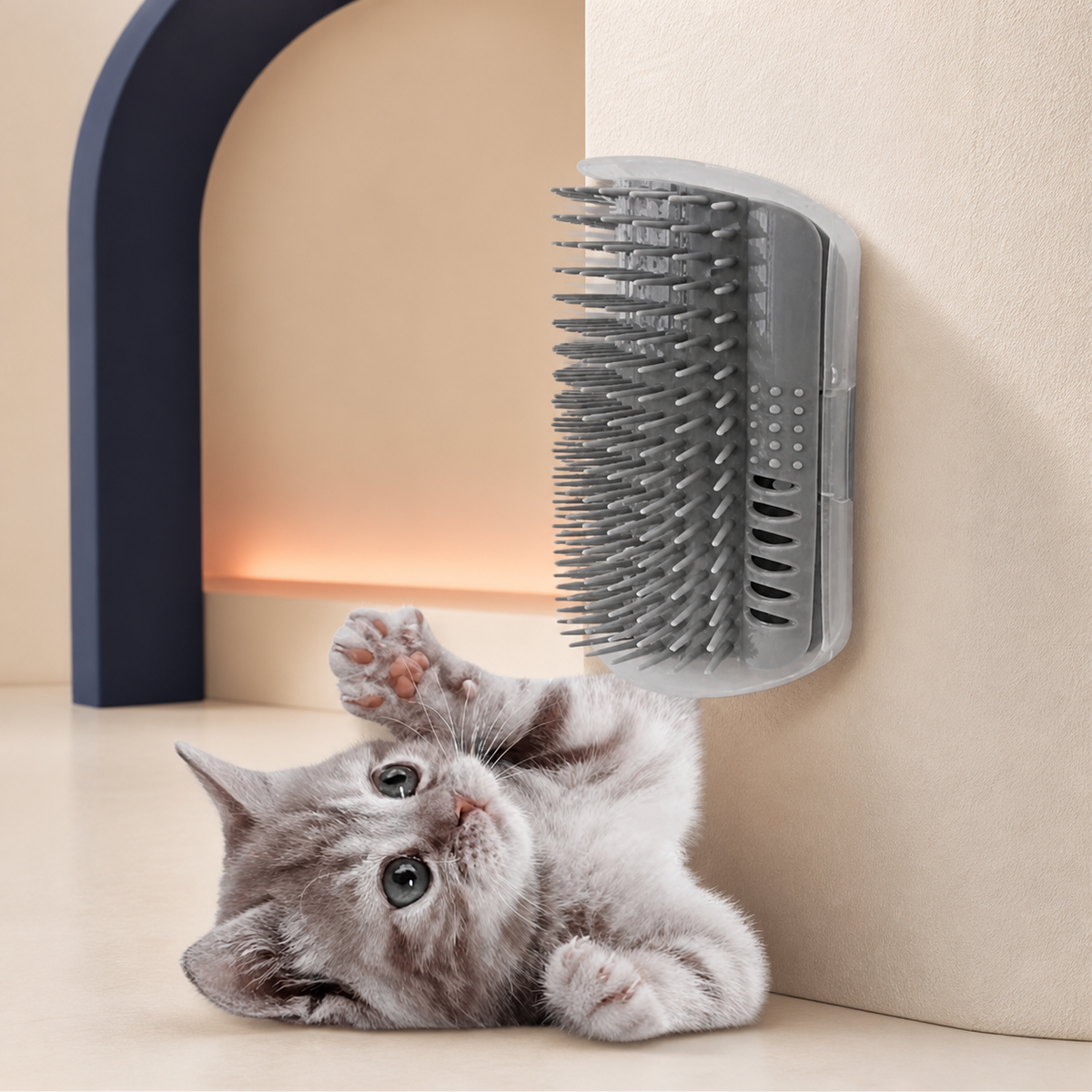 Wall-Mounted Cat Grooming Brush — product image 01